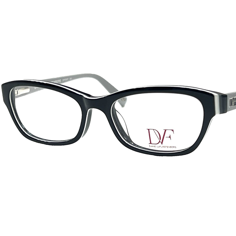 NEW Diane von Furstenberg DVF 5047 001 Black & Gray Eyeglasses Frames 52-17-135
